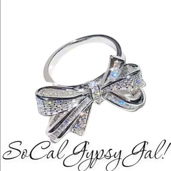 Sterling Silver 925 Bow Ring - Picture 1 of 4
